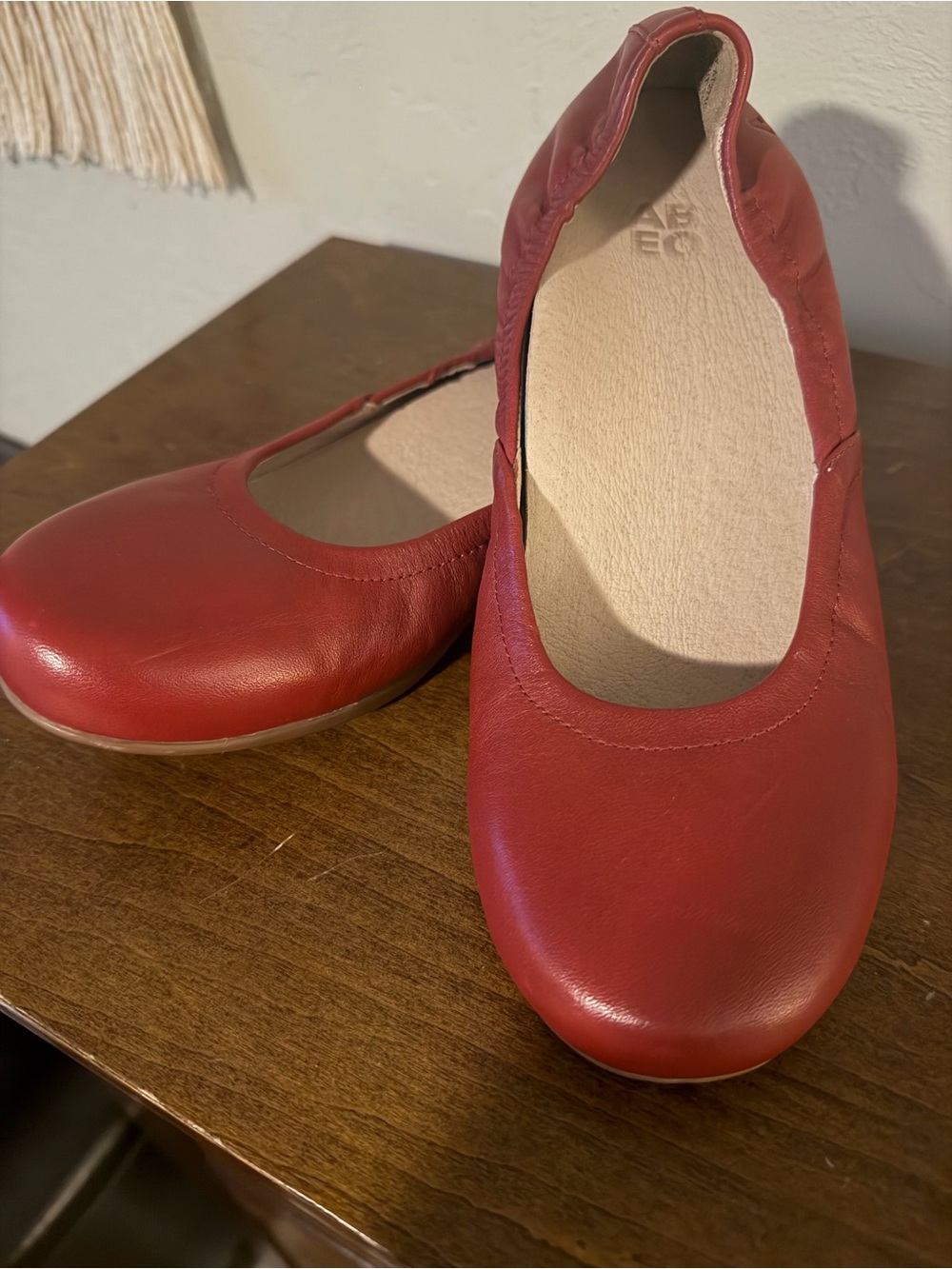 ABEO Deep Red Ballet Flats - Size 8
